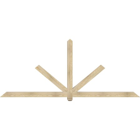 Ekena Millwork Kennewick Rough Sawn Timber Gable Bracket, Douglas Fir, 108"W x 45"H x 4"D x 4"F, 10/12 Pitch GBW108X45X0404KEN00RDF